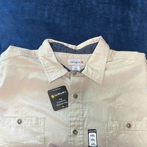 Carhartt work shirt S210STN Tradesman Button Down Short Sleeve Shirt 4XL Regular